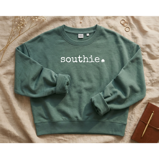 Southie Shamrock Women's Organic Crewneck Sweatshirt