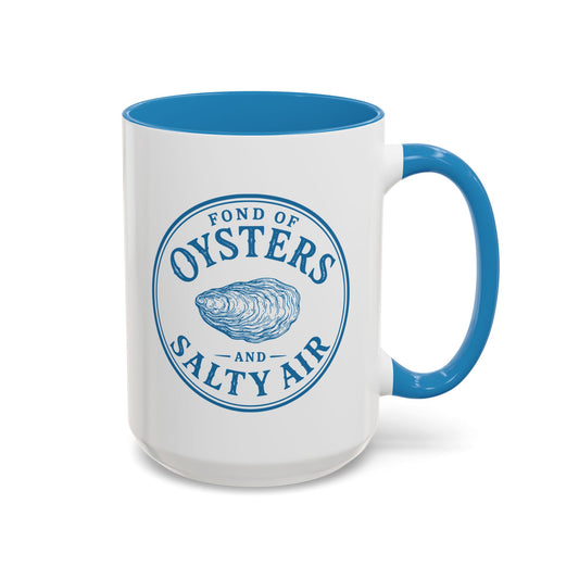 Cape Cod Oysters 15 oz Mug - Blue