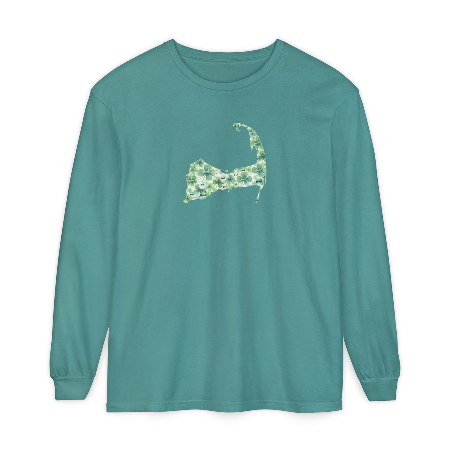 Cape Cod Shamrock Comfort Colors Long Sleeve T-Shirt