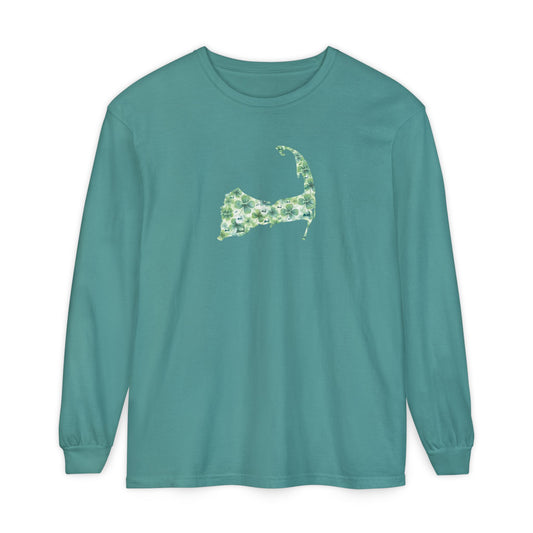 Cape Cod Shamrock Comfort Colors Long Sleeve T-Shirt