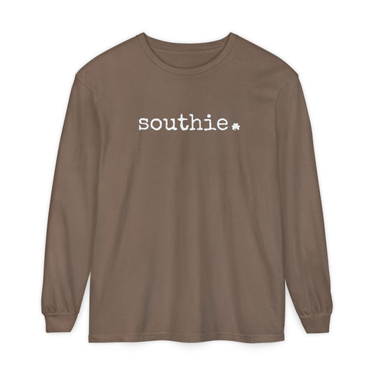 Southie Shamrock Comfort Colors Long Sleeve T-Shirt