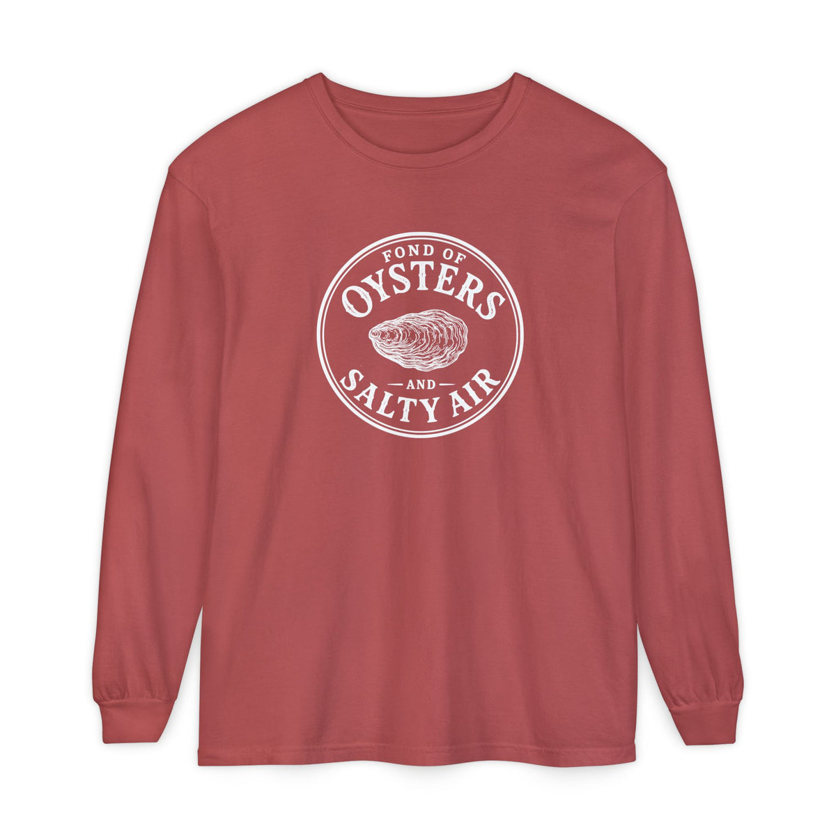 Oysters and Salty Air Comfort Colors Long Sleeve T Shirt