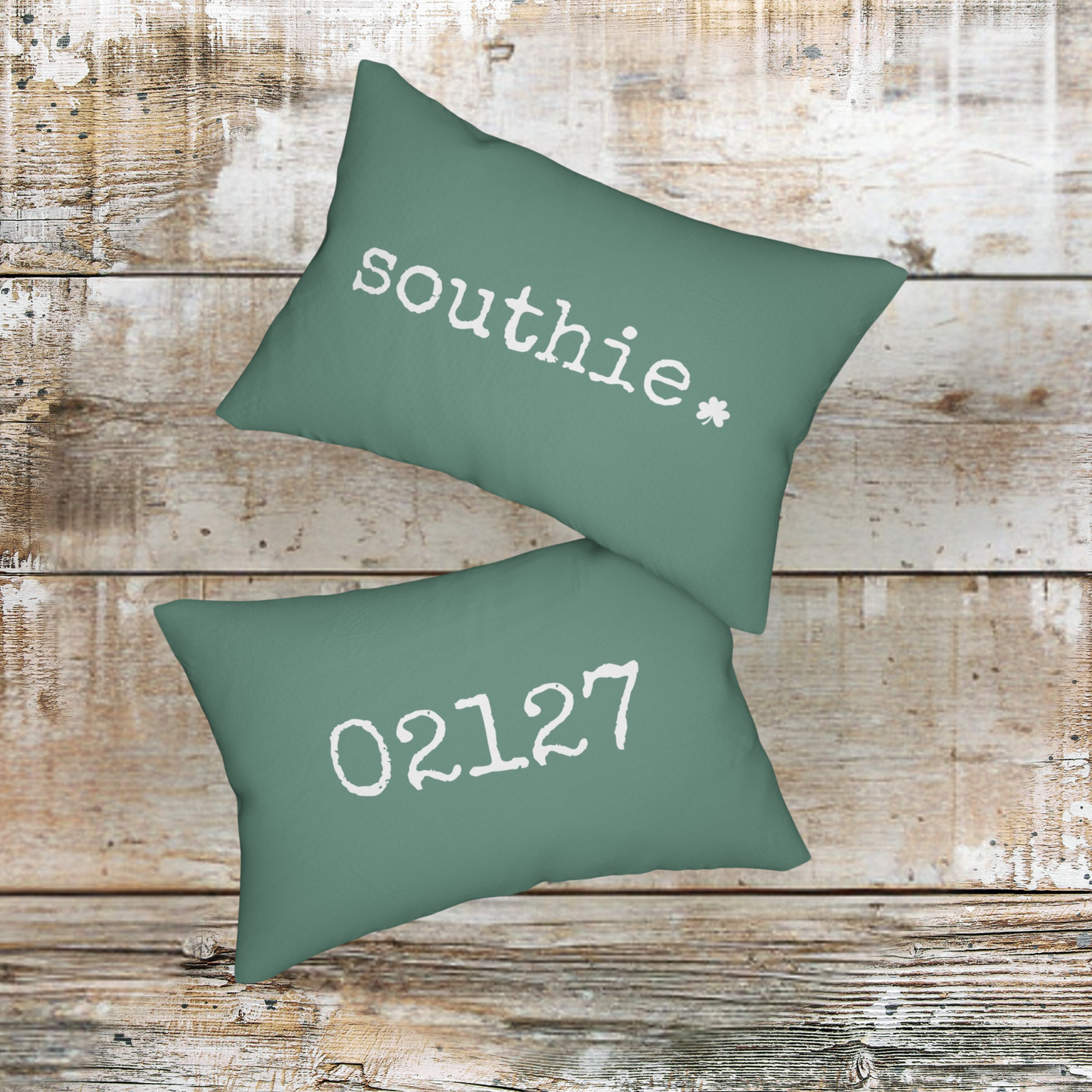 Southie 02127 2-Sided Lumbar Pillow
