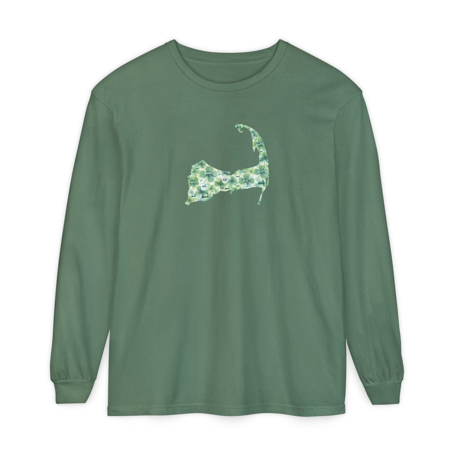 Cape Cod Shamrock Comfort Colors Long Sleeve T-Shirt