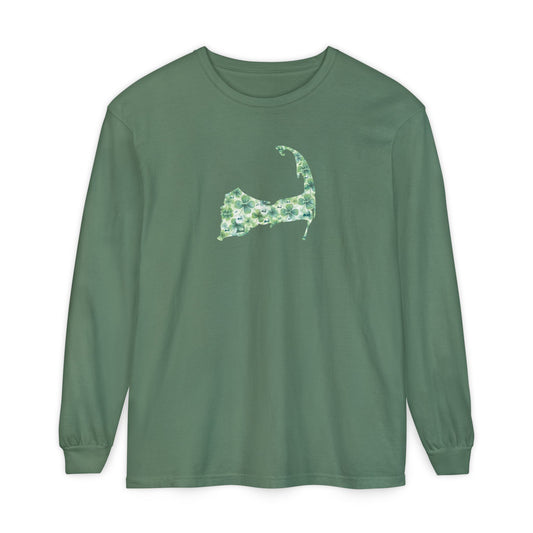 Cape Cod Shamrock Comfort Colors Long Sleeve T-Shirt