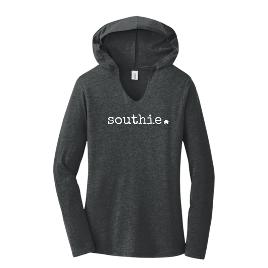 Southie Shamrock Women's Long Sleeve Hooded Tee