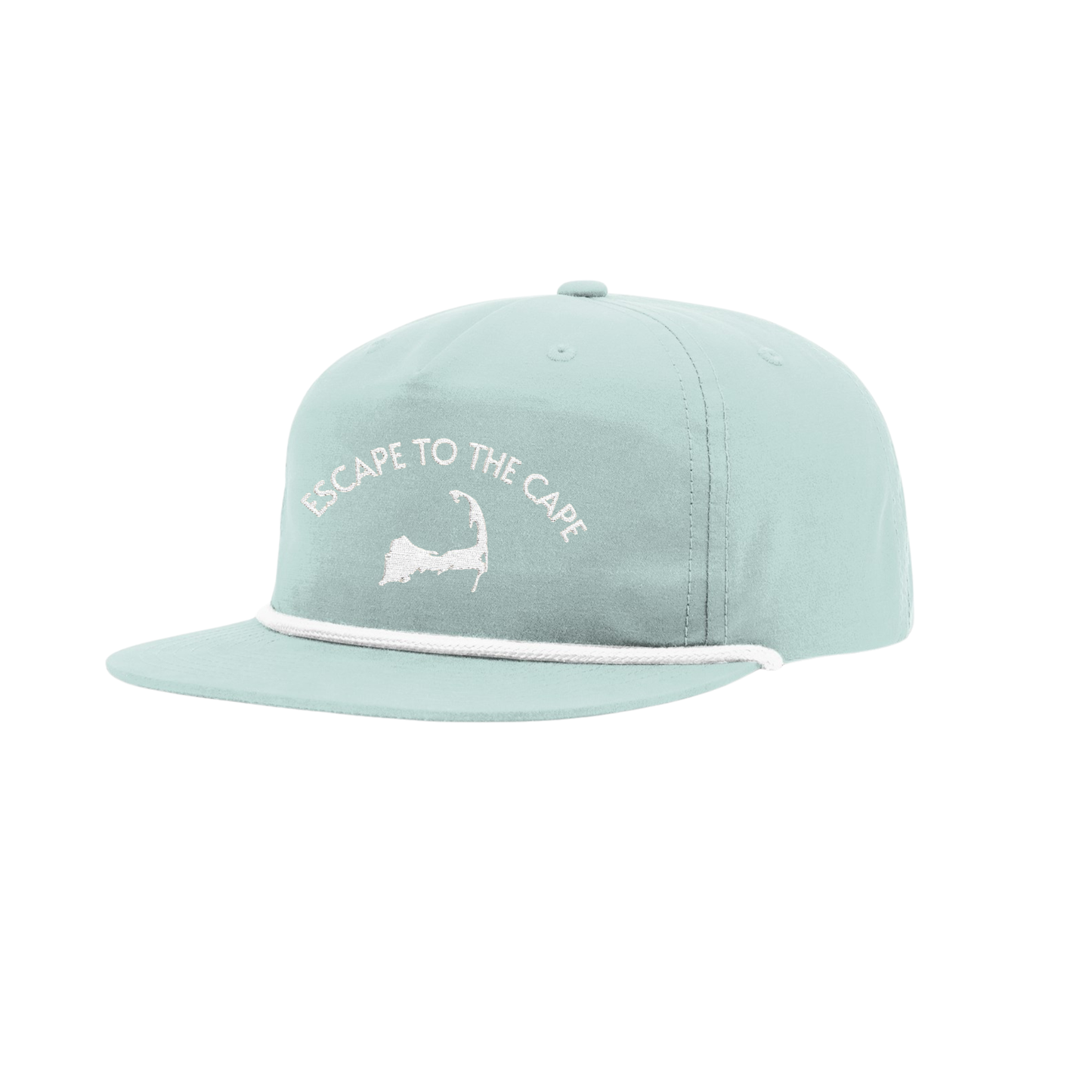 Escape to the Cape Embroidered Hat - Dusty Blue