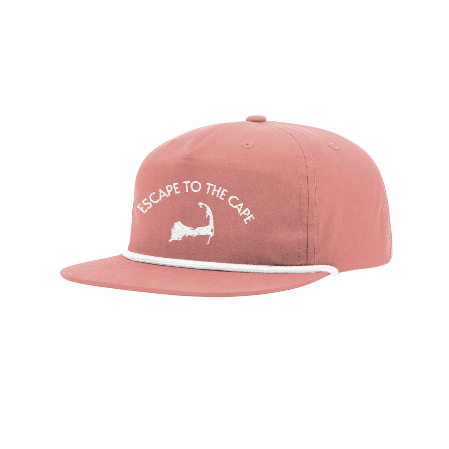 Escape to the Cape Embroidered Hat - Dusty Red