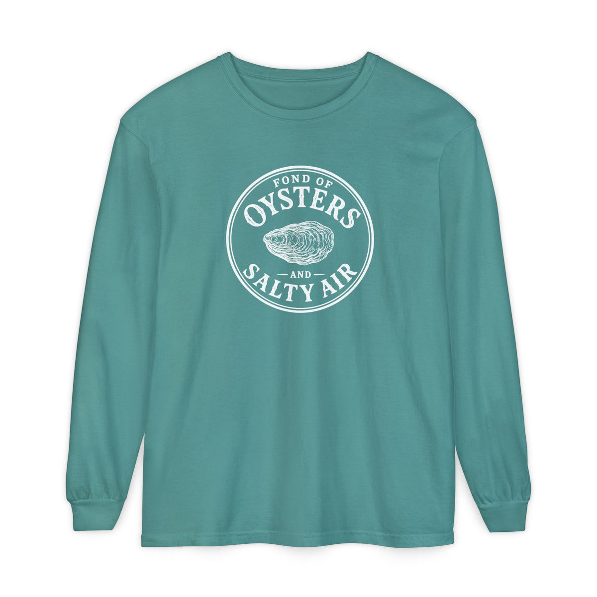 Oysters and Salty Air Comfort Colors Long Sleeve T Shirt