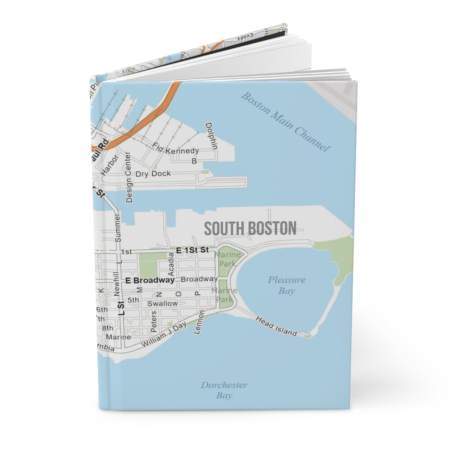 Book with a map of South Boston on its cover