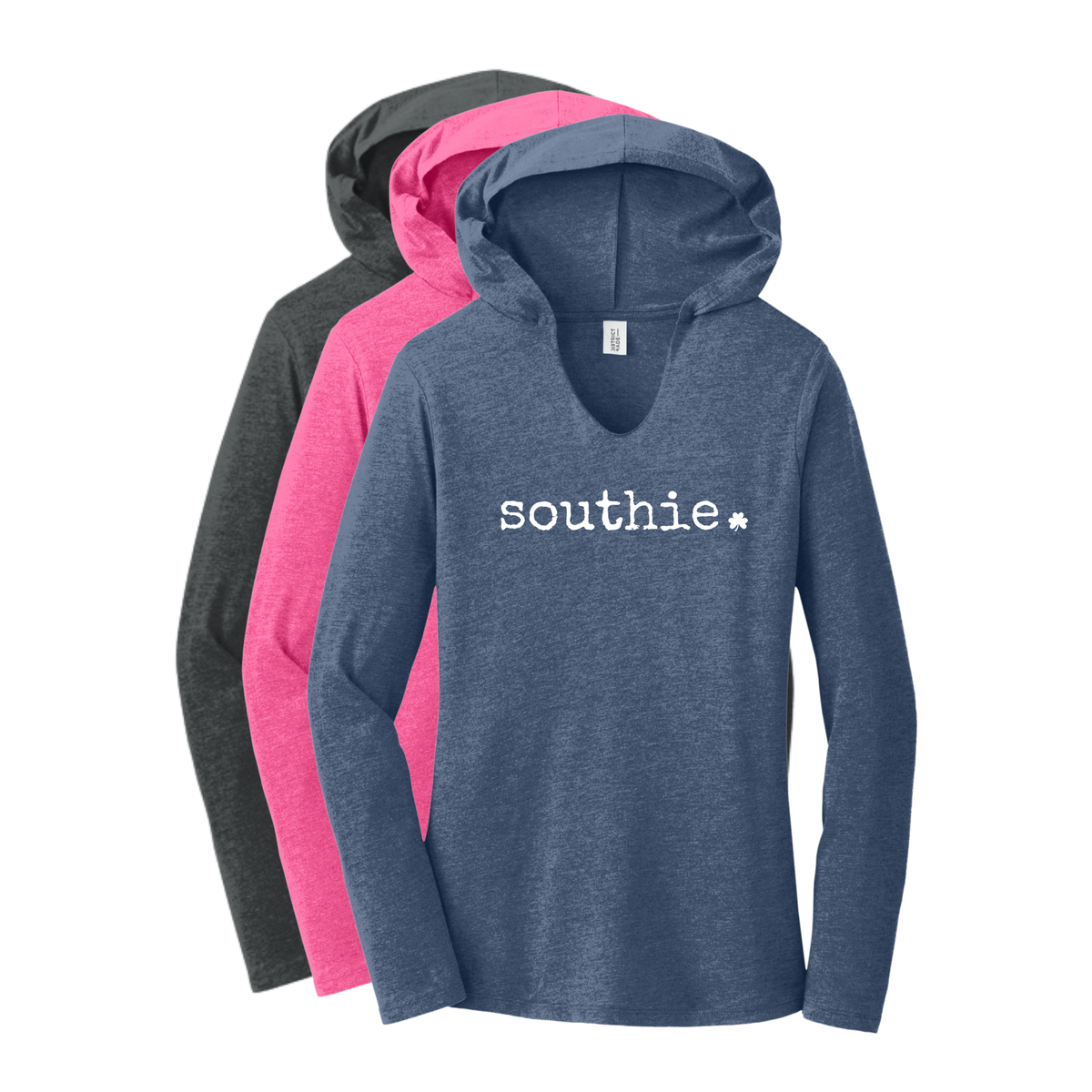 Southie Shamrock Women's Long Sleeve Hooded Tee