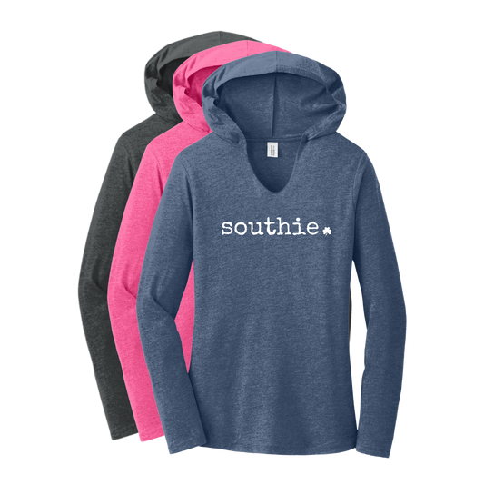 Southie Shamrock Women's Long Sleeve Hooded Tee