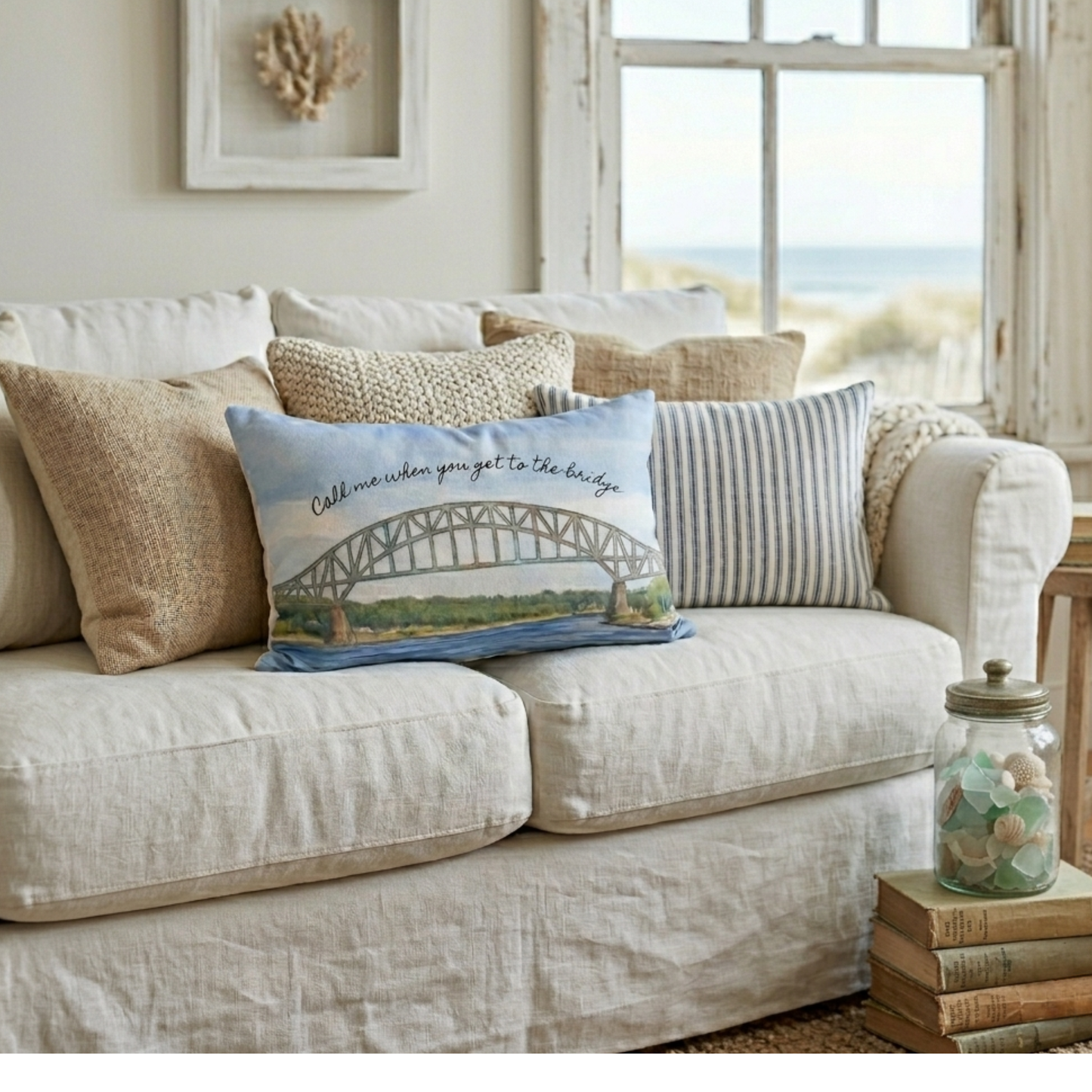 Call Me When You Get to the Bridge Lumbar Pillow