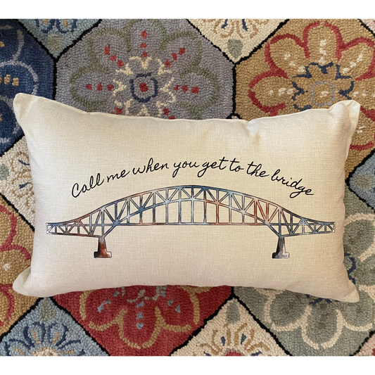Call Me When You Get To The Bridge 12x20" Lumbar Pillow