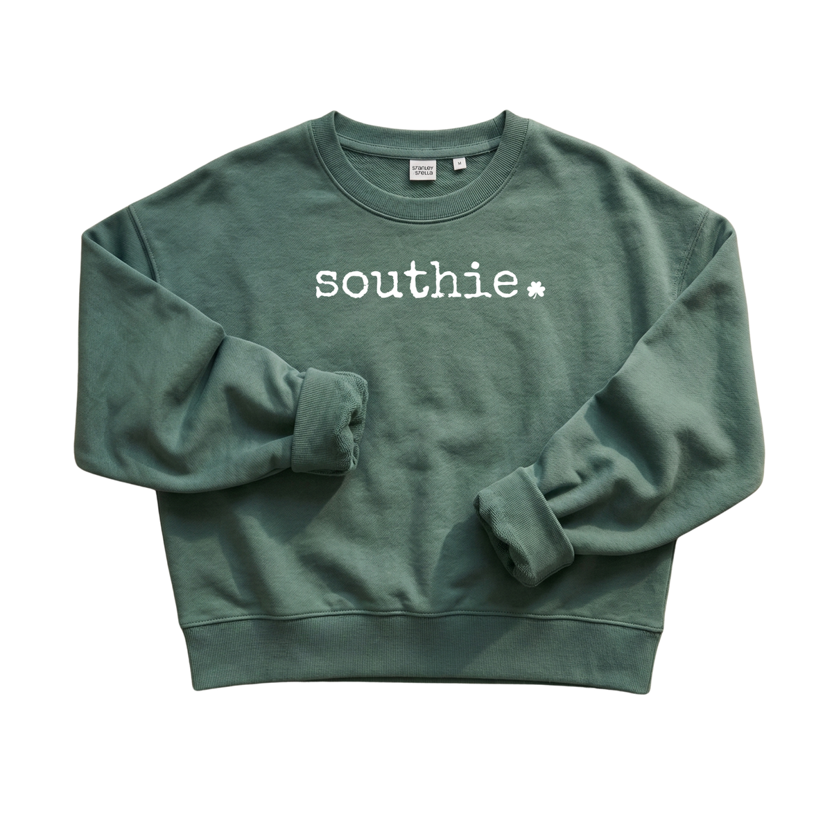 Southie Shamrock Women's Organic Crewneck Sweatshirt